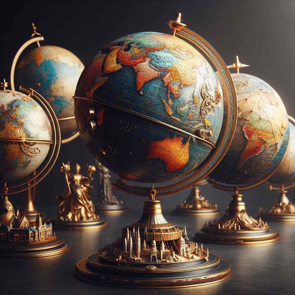 Globes of the World with Stand